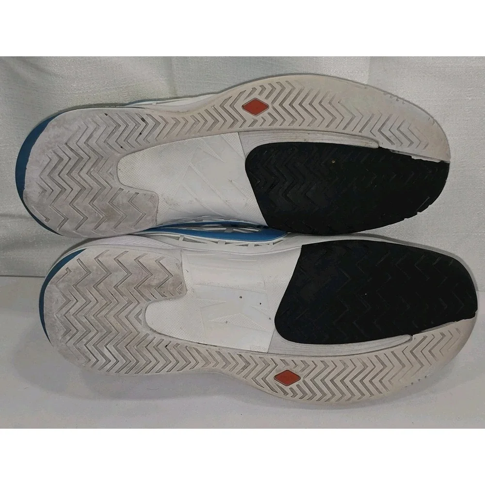 Nike Zoom Cage 2  Athletic Tennis‎ Shoes White Volt Blue 705247-147 Mens Size 9